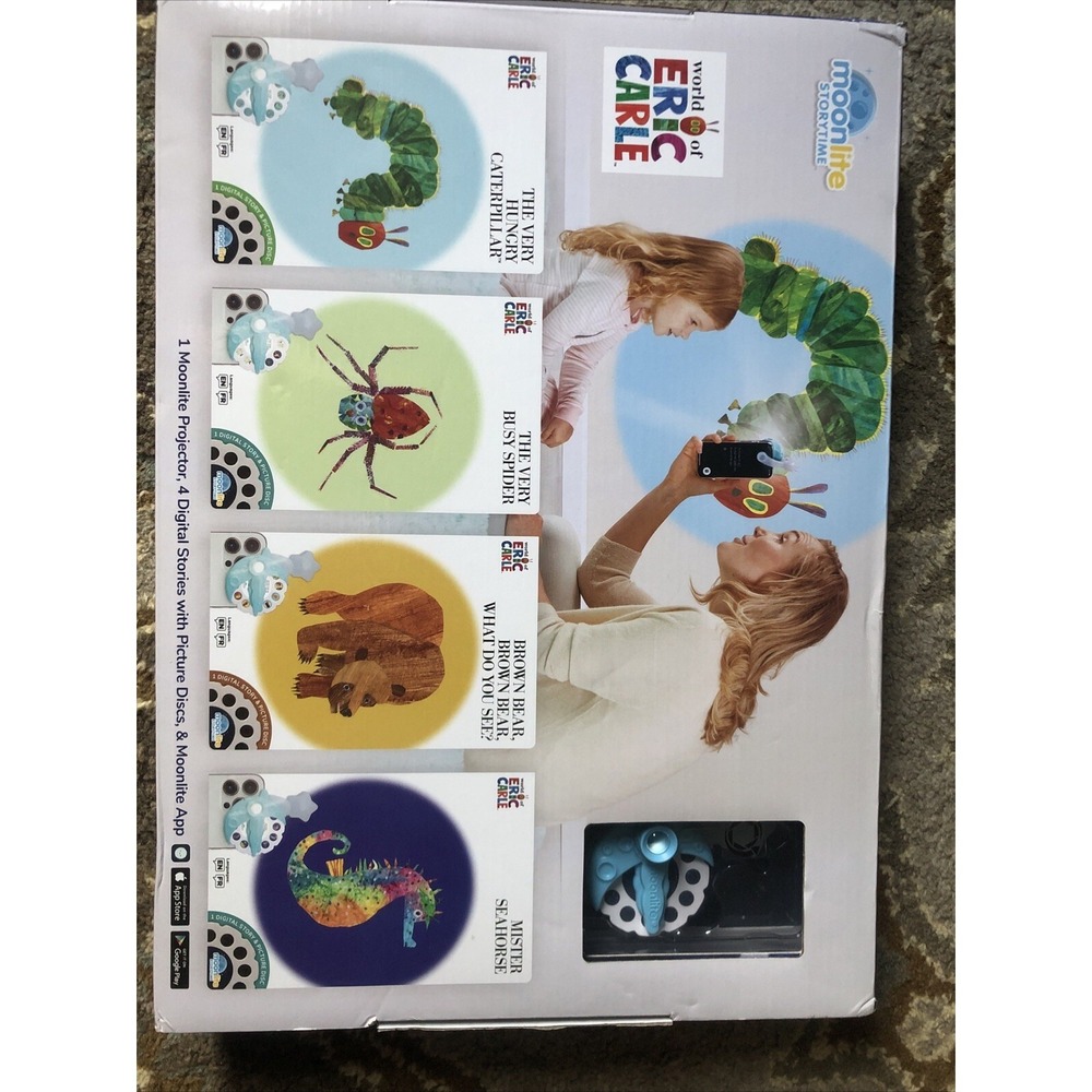Moonlite Storytime Mini Projector with 4 Eric Carle Stories, A Magical Way to...